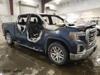 2019 GMC Sierra 1500 SLT with VIN 3GTU9DED9KG198098, listed as a Copart auction lot 45644995 with 0 mi miles and Salvage Title. Bid and sale history available at carsss.com. Image 4.