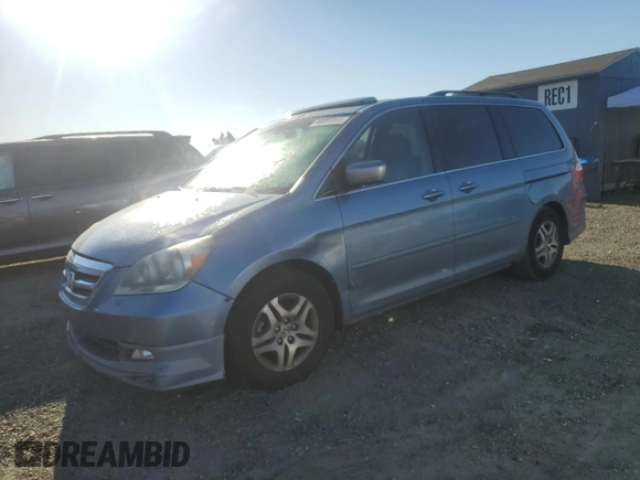2005 Honda Odyssey EX-L with VIN 5FNRL38645B092814, listed as a Copart auction lot 50587065 with 262,912 mi miles and Salvage Title. Bid and sale history available at carsss.com. Image 1.