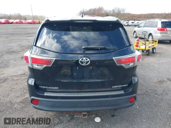 2015 Toyota Highlander Limited with VIN 5TDDKRFH6FS175940, listed as a IAAI auction lot 41933412 with 195,127 mi miles and . Bid and sale history available at DreamBid. Image 16.