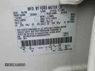 2008 Ford Edge Limited with VIN 2FMDK49C68BB28376, listed as a Copart auction lot 71286074 with 192,739 mi miles and Salvage Title. Bid and sale history available at carsss.com. Image 13.