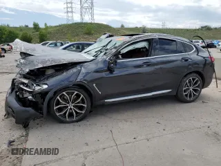 2020 BMW X4 xDrive30i with VIN 5UX2V1C03LLE67753, listed as a Copart auction lot 59516705 with Not provided miles and Salvage title. Bid and sale history available at DreamBid. Image 1.