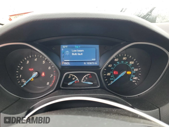 2014 Ford Focus SE with VIN 1FADP3F24EL302233, listed as a Copart auction lot 50596735 with 163,675 mi miles and Salvage Title. Bid and sale history available at carsss.com. Image 9.