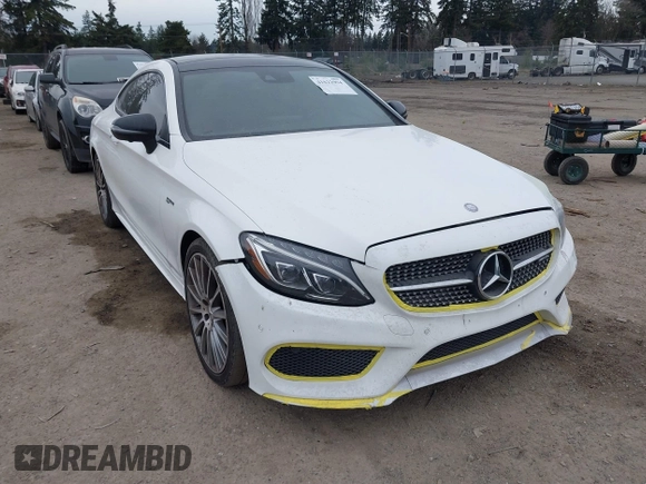 2017 Mercedes-Benz C 43 AMG with VIN WDDWJ6EB5HF489885, listed as a IAAI auction lot 41622994 with 77,547 mi miles and . Bid and sale history available at carsss.com. Image 1.
