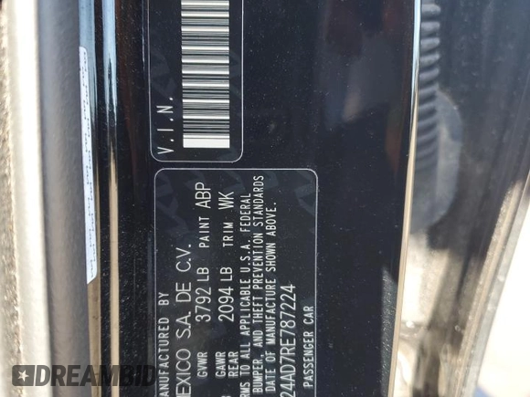 2024 Kia Forte LXS with VIN 3KPF24AD7RE787224, listed as a Copart auction lot 48201265 with 7,824 mi miles and Salvage Title. Bid and sale history available at carsss.com. Image 13.
