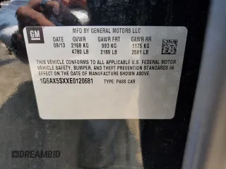 2014 Cadillac CTS Luxury AWD with VIN 1G6AX5SXXE0120681, listed as a Copart auction lot 60076655 with 99,552 mi miles and Salvage title. Bid and sale history available at DreamBid. Image 12.