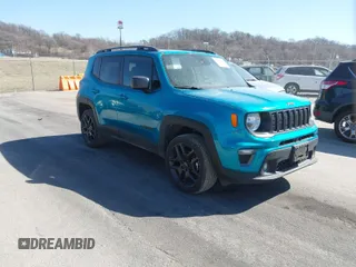 2021 Jeep Renegade Latitude with VIN ZACNJDBB1MPM77865, listed as a IAAI auction lot 41743614 with 51,223 mi miles. Bid and sale history available at carsss.com. Image 1.