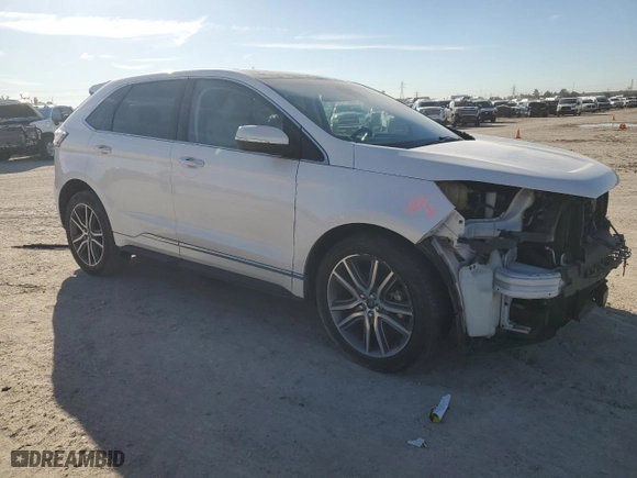 2019 Ford Edge Titanium with VIN 2FMPK3K97KBB46219, listed as a Copart auction lot 46704525 with 70,329 mi miles and Salvage Title. Bid and sale history available at carsss.com. Image 4.