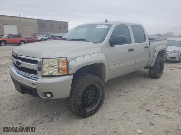 2007 Chevrolet Silverado 1500 LTZ with VIN 3GCEK13M17G526406, listed as a Copart auction lot 85466424 with 217,189 mi miles and Salvage Title. Bid and sale history available at carsss.com. Image 1.