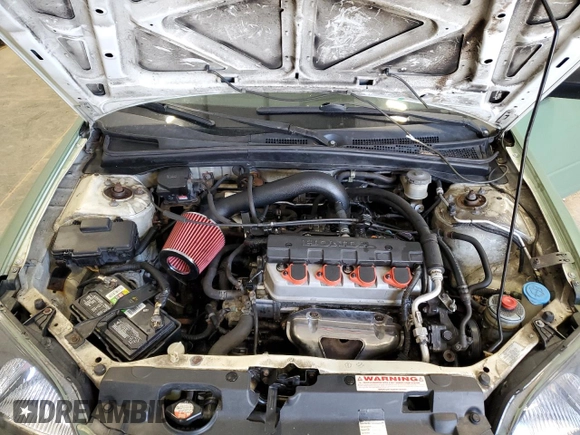 2001 Honda Civic LX z VIN 2HGES16581H519496, wystawiony jako Copart lot #56587845 z przebiegiem 145 971 mil mil oraz Nie do naprawy • Non repairable. Historia ofert i sprzedaży dostępna na DreamBid. Obrazek 11.