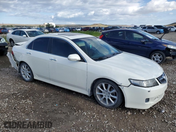 2007 Acura TSX Navi with VIN JH4CL96957C001778, listed as a Copart auction lot 57298815 with 484,754 mi miles and Salvage title. Bid and sale history available at DreamBid. Image 4.