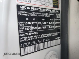 2007 Mercedes-Benz R 3.5L with VIN 4JGCB65E37A051426, listed as a Copart auction lot 43087465 with 188,093 mi miles and Clean Title. Bid and sale history available at DreamBid. Image 12.