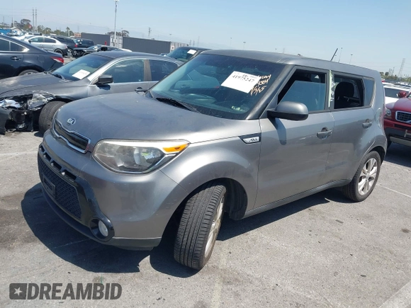 2016 Kia Soul + with VIN KNDJP3A57G7349251, listed as a IAAI auction lot 41975247 with 120,280 mi miles. Bid and sale history available at carsss.com. Image 2.