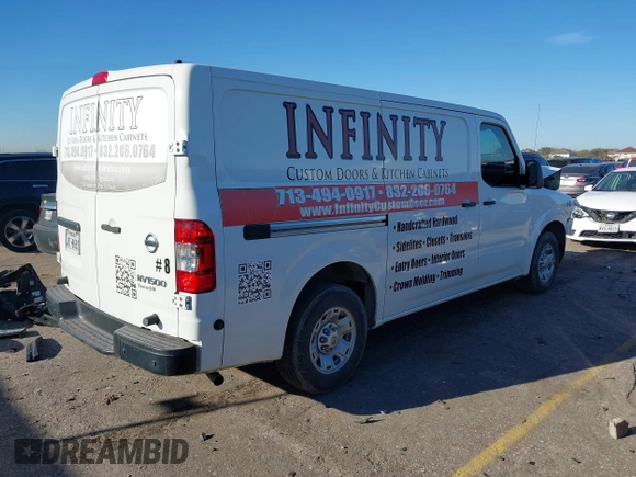 2016 Nissan NV SV with VIN 1N6BF0KM8GN807156, listed as a IAAI auction lot 41734371 with 49,294 mi miles. Bid and sale history available at carsss.com. Image 4.