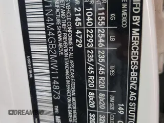 2021 Mercedes-Benz GLB 250 z VIN W1N4M4GB2MW114873, wystawiony jako Copart lot #54711375 z przebiegiem 48 916 mil mil oraz Szkoda całkowita • Salvage title. Historia ofert i sprzedaży dostępna na DreamBid. Obrazek 12.