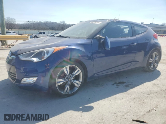 2017 Hyundai Veloster Value Edition with VIN KMHTC6AD3HU324388, listed as a Copart auction lot 48228705 with 82,668 mi miles and Salvage Title. Bid and sale history available at carsss.com. Image 1.