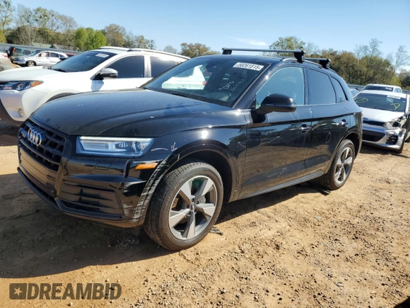 2020 Audi Q5 Premium with VIN WA1ANAFY9L2085142, listed as a Copart auction lot 50261515 with 38,477 mi miles and Salvage Title. Bid and sale history available at carsss.com. Image 1.