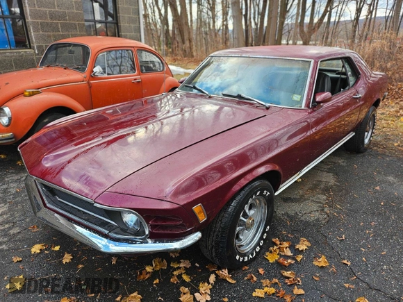 1970 Ford Mustang с VIN 0T01M116045, выставлен на аукционе Copart как лот 84118954 с пробегом 67 372 миль миль и Чистый • Clean title. История ставок и продаж доступна на DreamBid. Изображение 1.