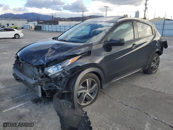 2021 Honda HR-V EX-L with VIN 3CZRU5H70MM718302, listed as a Copart auction lot 87515685 with 47,796 mi miles and Salvage Title. Bid and sale history available at carsss.com. Image 1.