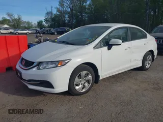 2015 Honda Civic Sedan LX with VIN 19XFB2F58FE292421, listed as a IAAI auction lot 42096298 with 141,594 mi miles. Bid and sale history available at carsss.com. Image 2.