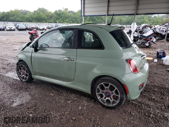 2012 FIAT 500 Sport with VIN 3C3CFFBR9CT106050, listed as a Copart auction lot 58928775 with 201,074 mi miles and Salvage title. Bid and sale history available at DreamBid. Image 2.