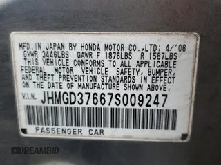 2007 Honda Fit Sport with VIN JHMGD37667S009247, listed as a Copart auction lot 52100505 with 154,019 mi miles and Non Repairable. Bid and sale history available at carsss.com. Image 13.