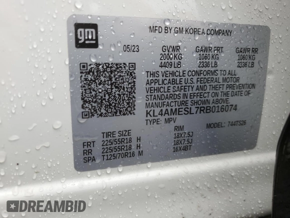 2024 Buick Encore GX Sport Touring z VIN KL4AMESL7RB016074, wystawiony jako Copart lot #63426845 z przebiegiem 10 503 mil mil oraz Szkoda całkowita • Salvage title. Historia ofert i sprzedaży dostępna na DreamBid. Obrazek 13.