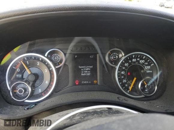 2019 Ram 3500 Tradesman with VIN 3C7WRSCL1KG551105, listed as a Copart auction lot 82125434 with 85,404 mi miles and Salvage Title. Bid and sale history available at carsss.com. Image 9.