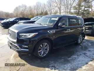 2020 Infiniti QX80 Luxe z VIN JN8AZ2NE4L9251232, wystawiony jako Copart lot #44702365 z przebiegiem 108 117 mil mil oraz Szkoda całkowita • Salvage title. Historia ofert i sprzedaży dostępna na DreamBid. Obrazek 1.