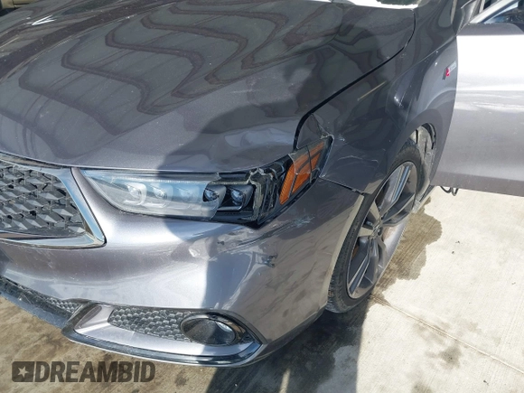 2019 Acura TLX w/A-Spec Pkg with VIN 19UUB1F64KA001793, listed as a IAAI auction lot 40930411 with 1 mi miles. Bid and sale history available at carsss.com. Image 16.