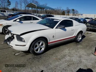 2007 Ford Mustang Deluxe with VIN 1ZVFT80N875311830, listed as a Copart auction lot 87480934 with 204,184 mi miles and Salvage Title. Bid and sale history available at carsss.com. Image 1.