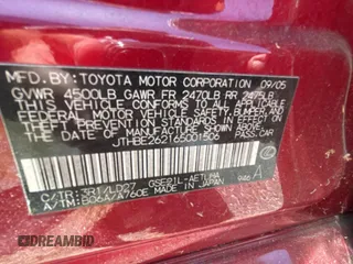 2006 Lexus IS 350 with VIN JTHBE262165001506, listed as a Copart auction lot 55529355 with 213,188 mi miles and Clean Title. Bid and sale history available at DreamBid. Image 10.
