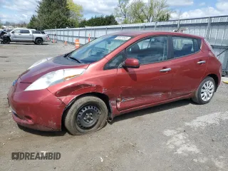 2015 Nissan LEAF SV with VIN 1N4AZ0CP5FC305087, listed as a Copart auction lot 53529845 with 125,344 mi miles and Salvage Title. Bid and sale history available at carsss.com. Image 1.