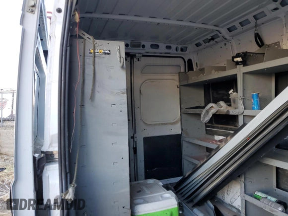 2017 Ram ProMaster Cargo with VIN 3C6TRVBG6HE527593, listed as a Copart auction lot 43242105 with 195,086 mi miles and Salvage Title. Bid and sale history available at carsss.com. Image 10.