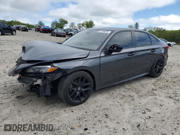 2023 Honda Civic Sport with VIN 2HGFE2F53PH521053, listed as a Copart auction lot 57096835 with 55,800 mi miles and Salvage title. Bid and sale history available at DreamBid. Image 1.