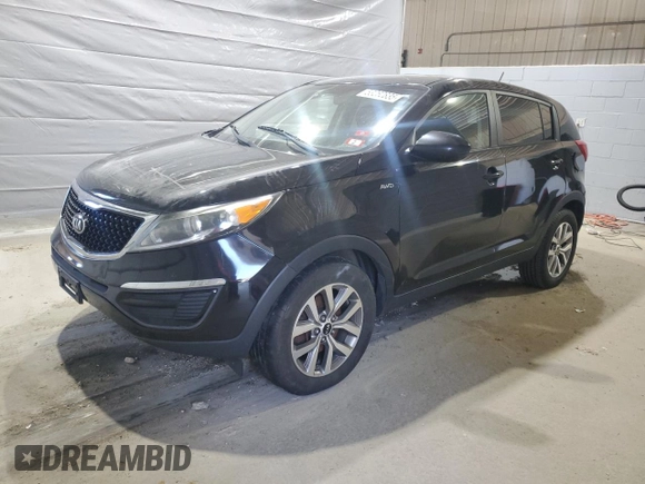 2015 Kia Sportage LX with VIN KNDPBCAC2F7772213, listed as a Copart auction lot 53262835 with 123,405 mi miles and Clean Title. Bid and sale history available at DreamBid. Image 1.