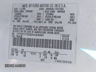 1999 Ford F-150 с VIN 1FTZF172XXNA84005, выставлен на аукционе IAAI как лот 41683608 с пробегом 289 294 миль миль и . История ставок и продаж доступна на DreamBid. Изображение 9.
