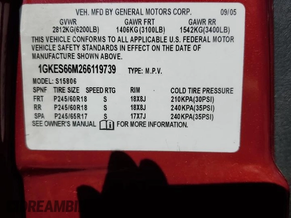 2006 GMC Envoy Denali z VIN 1GKES66M266119739, wystawiony jako Copart lot #48015465 z przebiegiem 159 822 mil mil oraz Szkoda całkowita • Salvage title. Historia ofert i sprzedaży dostępna na DreamBid. Obrazek 13.