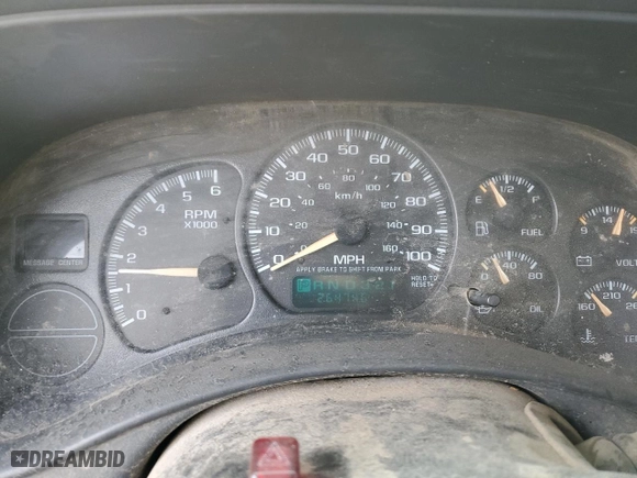 2001 Chevrolet Silverado 1500 LS with VIN 2GCEC19T211348811, listed as a Copart auction lot 45235035 with 264,746 mi miles and Salvage Title. Bid and sale history available at carsss.com. Image 9.