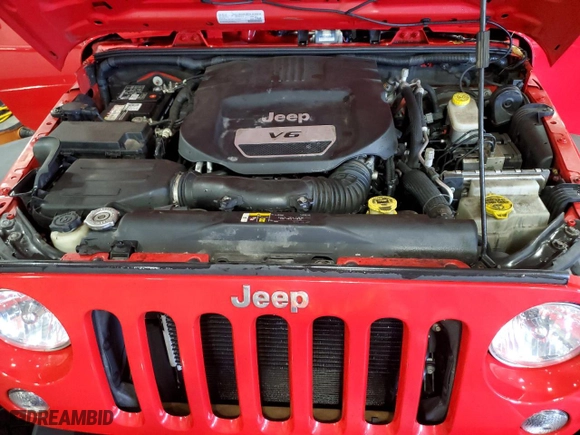 2018 Jeep Wrangler JK Unlimited Sport S with VIN 1C4HJWDG1JL918561, listed as a Copart auction lot 50262165 with 108,334 mi miles and Salvage Title. Bid and sale history available at carsss.com. Image 13.