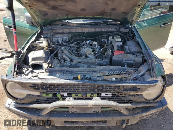 2022 Ford Bronco с VIN 1FMEE5DP0NLA72491, выставлен на аукционе Copart как лот 62482815 с пробегом 80 184 миль миль и Списание • Salvage title. История ставок и продаж доступна на DreamBid. Изображение 11.