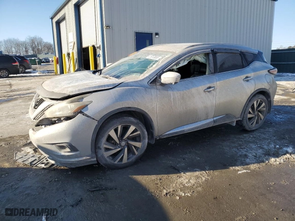 2015 Nissan Murano S with VIN 5N1AZ2MH8FN225120, listed as a Copart auction lot 41813855 with 117,487 mi miles and Salvage Title. Bid and sale history available at carsss.com. Image 1.
