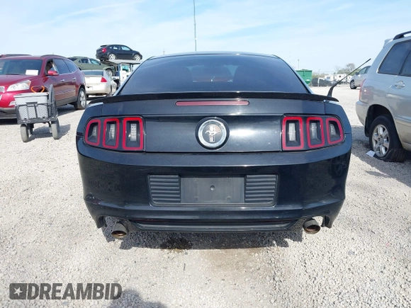 2013 Ford Mustang V6 with VIN 1ZVBP8AM7D5203672, listed as a IAAI auction lot 42104121 with 215,815 mi miles. Bid and sale history available at carsss.com. Image 17.