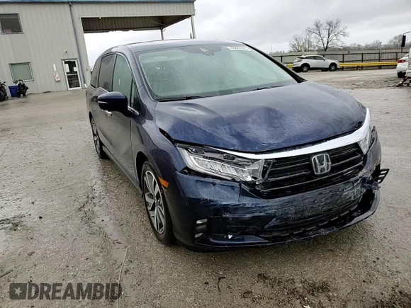 2023 Honda Odyssey Touring with VIN 5FNRL6H85PB059486, listed as a Copart auction lot 49822555 with 20,741 mi miles and Salvage Title. Bid and sale history available at DreamBid. Image 11.