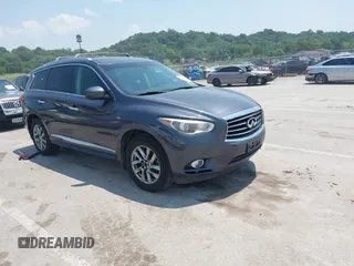 2014 Infiniti QX60 with VIN 5N1AL0MM6EC508693, listed as a IAAI auction lot 42466239 with 174,927 mi miles and . Bid and sale history available at DreamBid. Image 1.