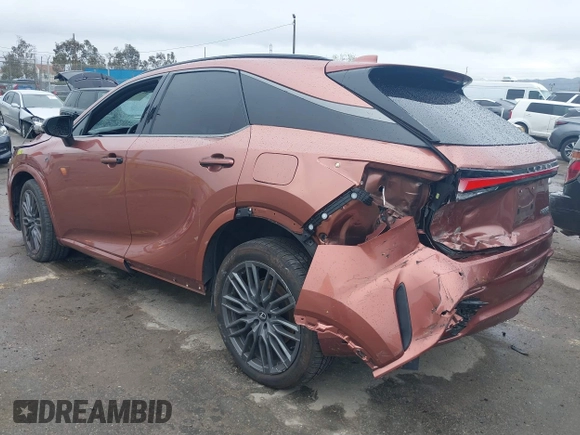 2023 Lexus RX 500h F Sport Performance with VIN 2T2BCMEA2PC001705, listed as a IAAI auction lot 41765718 with 32,391 mi miles and . Bid and sale history available at DreamBid. Image 3.