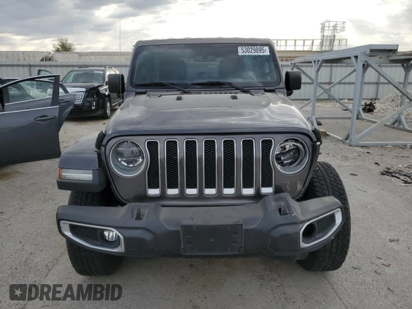 2018 Jeep Wrangler Unlimited Sahara with VIN 1C4HJXEG0JW303941, listed as a Copart auction lot 53029895 with 43,419 mi miles and Salvage title. Bid and sale history available at DreamBid. Image 5.