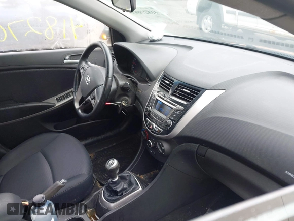 2015 Hyundai Accent Sport with VIN KMHCU5AE3FU205849, listed as a IAAI auction lot 41827093 with 112,980 mi miles. Bid and sale history available at carsss.com. Image 5.