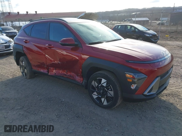 2025 Hyundai Kona SEL with VIN KM8HBCAB9SU214104, listed as a IAAI auction lot 41885571 with 6,031 mi miles. Bid and sale history available at carsss.com. Image 1.