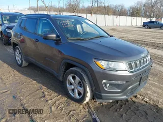 2018 Jeep Compass Latitude with VIN 3C4NJDBB0JT316396, listed as a IAAI auction lot 41482668 with 65,340 mi miles and . Bid and sale history available at DreamBid. Image 1.