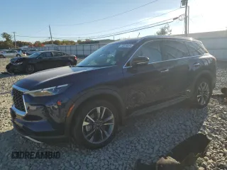 2022 Infiniti QX60 Luxe with VIN 5N1DL1FS7NC340254, listed as a Copart auction lot 75876534 with 14,665 mi miles and Salvage title. Bid and sale history available at DreamBid. Image 1.